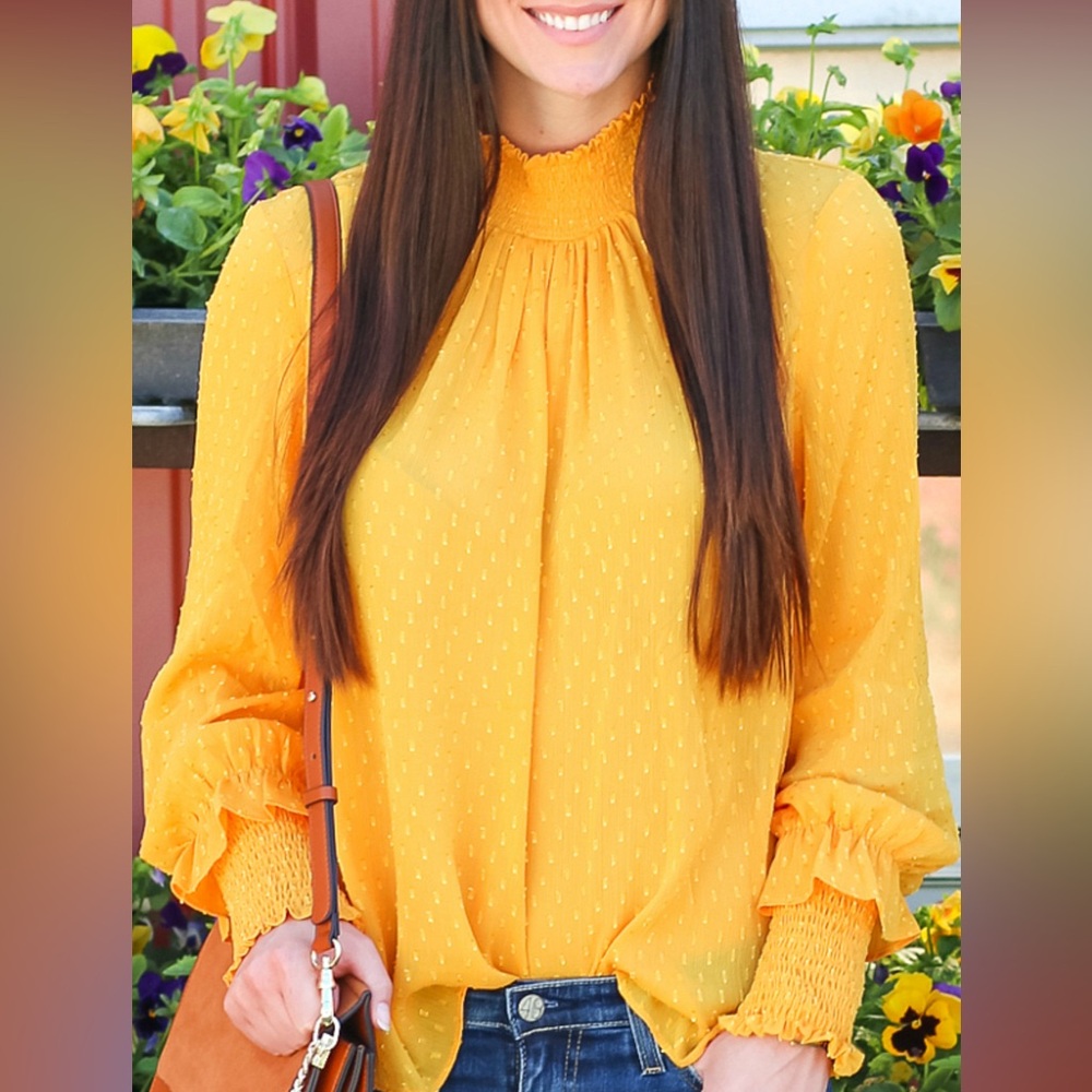 ENGLISH Factory Mustard Yellow Long Sleeve Top - Picture 2 of 11